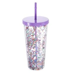 Unique Bargains Acrylic Double Wall Spill-Proof Lid Transparent Sequins Straw Tumbler -Outdoor Sports Series GUEST 55eba630 91df 4638 8dac 64937e8a7f09