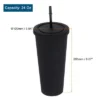 Unique Bargains Insulated Double Wall Acrylic Straw Tumbler