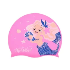 Unique Bargains Kid's Silicone Mermaid Pattern Swim Cap Rose Pink 1 Pc -Outdoor Sports Series GUEST 56d72c0b 904b 44dd 8aca 3b71516c2ec0