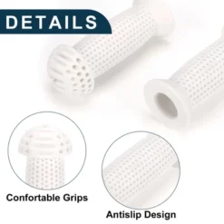 Unique Bargains Child Bike Handlebar Grips Covers 3.94" White 1 Pair -Outdoor Sports Series GUEST 571f6505 8b73 4a5b 9d01 c307d374a560