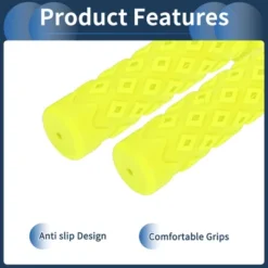 Unique Bargains Bike Handlebar Grips Covers 4.72" Yellow 1 Pair -Outdoor Sports Series GUEST 572030a2 c22d 478b bc01 1bc1f361f5a1