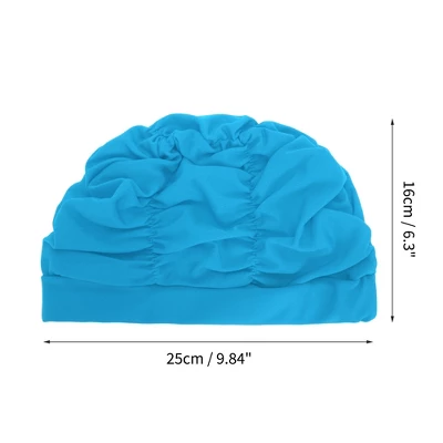 Unique Bargains Nylon Pleated Style Swimming Cap 1 Pc 3 Unique Bargains Nylon Pleated Style Swimming Cap 1 Pc - Image 3