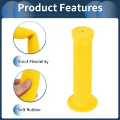 Unique Bargains Bike Handlebar Grips Covers 5.12" Long Yellow 1 Pair -Outdoor Sports Series GUEST 57d0e53c 0cde 4617 b2a6 c3bc1f219583