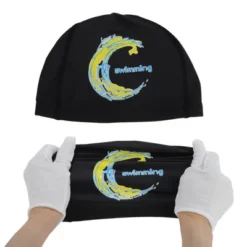 Unique Bargains Knitted PU Elastic Moon Pattern Swim Cap 1 Pc -Outdoor Sports Series GUEST 57f25a40 0a20 4394 8d16 151840d8b437