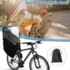 Unique Bargains Bike Seat Rain Cover Waterproof Canopy For Rear Seat PVC Black Clear 1 Pcs