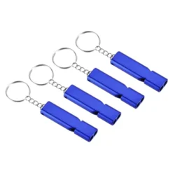 Unique Bargains Aluminum Alloy Camping Hiking Boating Survival Signal Double Tubes Whistles 4 Pcs -Outdoor Sports Series GUEST 5a7a7515 b4e8 45a4 a241 ee5e543214c0