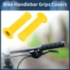 Unique Bargains Bike Handlebar Grips Covers 5.12" Long Yellow 1 Pair