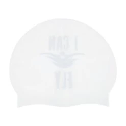 Unique Bargains Silicone Breaststroke Pattern Waterproof Swim Cap White Black Blue 1 Pc -Outdoor Sports Series GUEST 5b14aed2 5a5e 4f73 bff6 26f098955011