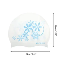 Unique Bargains Silicone Waterproof Floral Pattern Swim Cap 1 Pc -Outdoor Sports Series GUEST 5b8486c1 4e54 4743 bfc4 4a934ce2c502