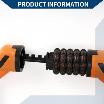 Unique Bargains Bike Lock Spiral Lock 5 Digit Resettable Bike Cable Lock Matte Black Orange 1Set 2 Unique Bargains Bike Lock Spiral Lock 5 Digit Resettable Bike Cable Lock Matte Black Orange 1Set - Image 2