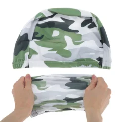 Unique Bargains Nylon Camouflage Pattern Swim Cap Army Green 1 Pc -Outdoor Sports Series GUEST 5c56b1d6 796c 407d 88d4 c66fdc3f3f0e