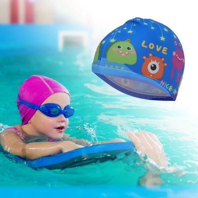 Unique Bargains Kid's Polyester Cartoon Monster Swim Cap Blue Purple Red 1 Pc 1 Unique Bargains Kid's Polyester Cartoon Monster Swim Cap Blue Purple Red 1 Pc