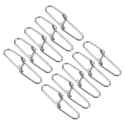Unique Bargains Stainless Steel Quick Lock Design Fishing Swivels And Snaps 100 Pcs -Outdoor Sports Series GUEST 5dbdb0d4 027a 47ea a733 36bdbc746868