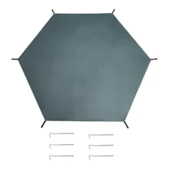 Unique Bargains Waterproof Tent Tarp With Ground Nail Gray 1 Set -Outdoor Sports Series GUEST 5dd581ef 7f05 4622 8ef4 18d56788e328