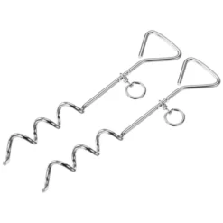 Unique Bargains Tent Stake Spiral Stainless Steel Heavy Load Ground Spike Tie Down Peg -Outdoor Sports Series GUEST 5e124fa3 6fbe 482a a392 764bdda8126f