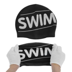 Unique Bargains Silicone Waterproof Letter Swim Cap 1 Pc -Outdoor Sports Series GUEST 5e158a63 9062 4848 b0d8 b6afd295d5fb