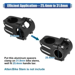 Unique Bargains Bike Handlebar Shim Handlebar Shim Spacer Stem Size Reduce Black 2 Pairs -Outdoor Sports Series GUEST 5ee67762 1ba3 43b7 9ded fdf1334f87cc