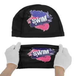 Unique Bargains Knitted PU Elastic Letter Swimming Cap 1 Pc -Outdoor Sports Series GUEST 5f5402f6 7ea7 4c54 8fe3 9342b98b80d7