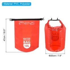 Unique Bargains Boating Kayaking Rafting Clear Window Floating Waterproof Dry Bag 10L