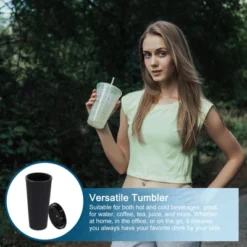 Unique Bargains Insulated Double Wall Acrylic Straw Tumbler -Outdoor Sports Series GUEST 5f96bd7c 2032 42a3 a4ca e4cab535ffc9