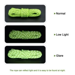 Unique Bargains Tent Rope Polyester Cord Fluorescent Reflective For Outdoor Camping -Outdoor Sports Series GUEST 6009606e d42f 433f b995 e27e879be210