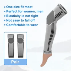 Unique Bargains Winter Calf Knee Warm Compression Sleeve Protect Leg Warmer Sleeve For Sport Black Gray 1 Pair -Outdoor Sports Series GUEST 6046cc49 8da7 47d9 81fc 0347bb8225f6