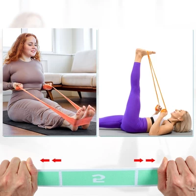 Unique Bargains High Elastic 8-Loop Yoga Stretching Exercise Band 1 Pc 2 Unique Bargains High Elastic 8-Loop Yoga Stretching Exercise Band 1 Pc - Image 2