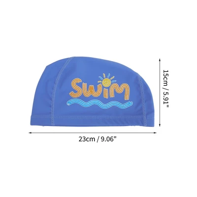 Unique Bargains Kid's Knitted PU Letter Printed Swim Cap 1 Pc 3 Unique Bargains Kid's Knitted PU Letter Printed Swim Cap 1 Pc - Image 3