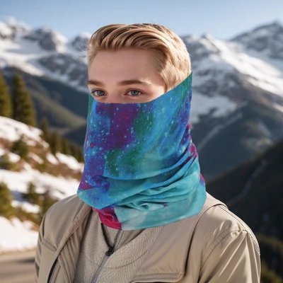 Unique Bargains Sunscreen Face Scarf Mask Blue Pink 1 Pc 1 Unique Bargains Sunscreen Face Scarf Mask Blue Pink 1 Pc