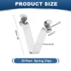 Unique Bargains Steel V Shaped Push Button Spring Lock Tent Pole Clips Kayak Paddle Snaps 20 Pcs