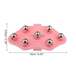 Unique Bargains Neck Shoulder PVC POM Seven Carbon Steel Balls Handheld Massager Pink Silver Tone 1 Pcs -Outdoor Sports Series GUEST 6403a52f 9649 4e45 852a 1fa61c2cceb4