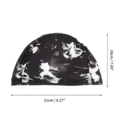 Unique Bargains Nylon Martial Arts Pattern Swim Cap Black White 1 Pc -Outdoor Sports Series GUEST 647b07f8 c11d 4139 a7be 85243a1b608a