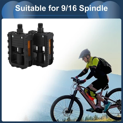 Unique Bargains Cycling Bike Pedal 9/16" Spindle Plastic Foldable For Road Mountain BMX MTB Bike Black 1 Unique Bargains Cycling Bike Pedal 9/16" Spindle Plastic Foldable For Road Mountain BMX MTB Bike Black