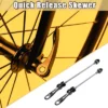 Unique Bargains Bicycle Quick Release Axles Skewers Lever Front Rear 5.91" 7.48" Black 2 Pcs