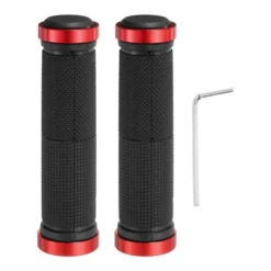 Unique Bargains Non-Slip Mushroom Double Lock-on Bike Handlebar Grips 5.12" 1 Pair With Hex Wrench -Outdoor Sports Series GUEST 6549b812 114d 46f7 a318 370a9cbfcfd7
