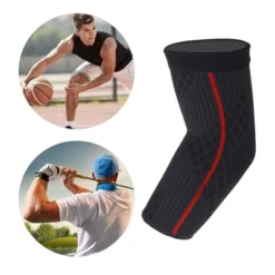Unique Bargains Thin Elbow Protection Tightening Breathable Elbow Pads For Sports For Men Women 1 Pair