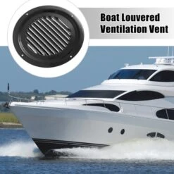 Unique Bargains Round Marine Boat Louvered Ventilation Vent Black 6 Inch 3 Pcs