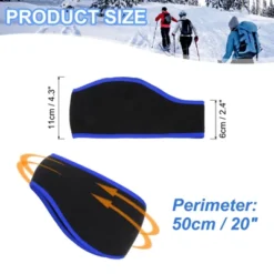 Unique Bargains Polar Fleece Stretchy Winter Running Jogging Sweatband Ear Warmer Headband