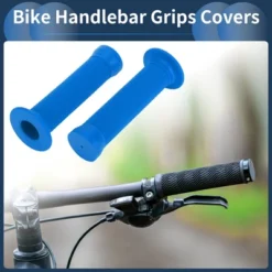 Unique Bargains Bike Handlebar Grips Covers 5.12" Blue 1 Pair