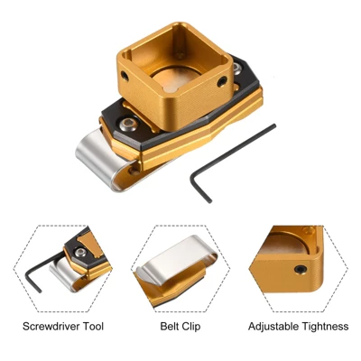 Unique Bargains Aluminum Billiard Magnetic Chalk Holders With Belt Clip 2 Unique Bargains Aluminum Billiard Magnetic Chalk Holders With Belt Clip - Image 2