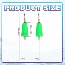 Unique Bargains Plastic Weighted Popping Corks Conical Fishing Floats Rigs 2 Pcs