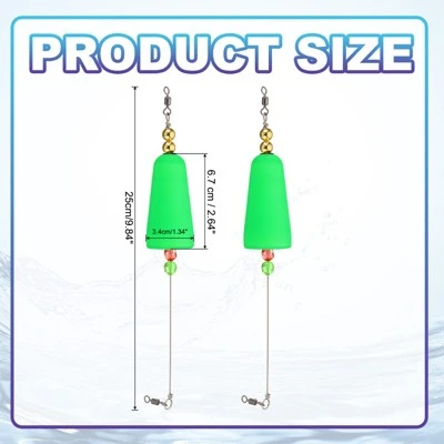 Unique Bargains Plastic Weighted Popping Corks Conical Fishing Floats Rigs 2 Pcs 1 Unique Bargains Plastic Weighted Popping Corks Conical Fishing Floats Rigs 2 Pcs