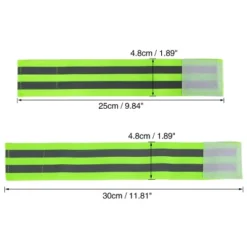 Unique Bargains Reflective Bands For Wrist Ankle Reflective Wristbands Slaps High Visibility Night Riding Reflector Tape Straps Bracelet Green 4 Pcs -Outdoor Sports Series GUEST 679e527a d3a2 479c 8bfe 583354ccd7ac 1