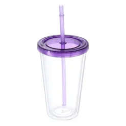Unique Bargains Double Wall Acrylic Clear Straw Tumbler With Lid -Outdoor Sports Series GUEST 67de1280 f4ab 4f76 a21c c813541d8e16