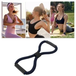 Unique Bargains Durable 8-Shaped Yoga Stretch Band 13.78"x5.51" 1 Pc