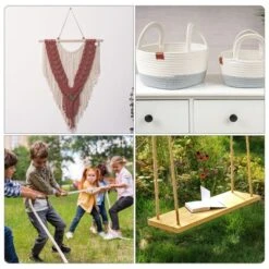 Unique Bargains Craft Railings Home Decor Tug Of War Cotton Soft Elastic Washable Rope 1 Pc -Outdoor Sports Series GUEST 6854a764 e337 4d31 8ff6 d68e1b21b25b