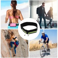 Unique Bargains Reflective Double Pocket Running Waist Pack 1 Pc -Outdoor Sports Series GUEST 68de3272 430a 4520 b647 a655ca8fc61f