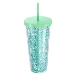 Unique Bargains Acrylic Double Wall Spill-Proof Lid Transparent Sequins Straw Tumbler -Outdoor Sports Series GUEST 696f4094 60f2 4a44 ab6d 9c6fda70146e