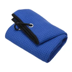 Unique Bargains Super Absorbent Waffle Pattern Tri-Fold Microfiber Golf Towels With D Clips 20"x16" -Outdoor Sports Series GUEST 6988e7a0 d58c 43fe b012 16d8a055f4cb