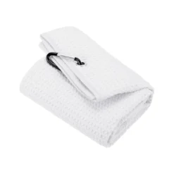 Unique Bargains Super Absorbent Waffle Pattern Tri-Fold Microfiber Golf Towels With D Clips -Outdoor Sports Series GUEST 6c015527 a30e 47f4 9f40 c438d2a8d343